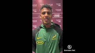 SPRINGBOKS: Canan Moodie after the win over the All Blacks at Twickenham