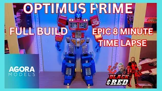 Agora Models Optimus Prime full build time lapse 1 year in 8 Minutes