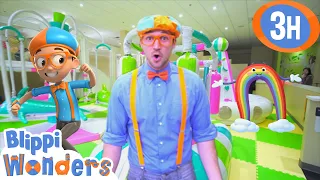 Blippi Visits an Indoor PlayPlace! | 3 HOUR Blippi & Blippi Wonders Videos for Kids