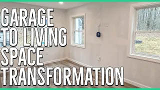 Converting a Garage into Living Room ||Complete Build||