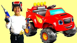 Troy Play with Blaze Monster Truck Park Playtime Fun TBTFUNTV