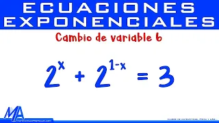 Ecuaciones exponenciales usando cambio de variable | Ejemplo 6