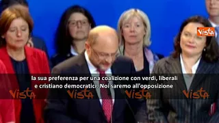 Germania, Schulz: "Finita la Grosse Koalition con la Merkel"