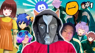 Hice EL JUEGO DEL CALAMAR pero en DISCORD con 100 YOUTUBERS