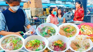 Best Street Food Noodles! Beef Noodle Soup, Egg Fried Rice, Rice Noodles, Spring Rolls & More food