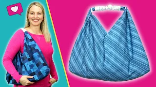 Origami Tote Bag Tutorial // Beginner Sewing Project