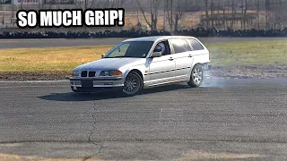 My FIRST TIME Drifting A REAL Track In My E46 Wagon (Englishtown Raceway)