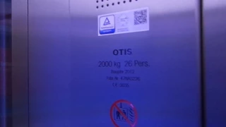 SCENIC Otis Gen2 MRL Traction Elevator at Saturn at Skyline Plaza Shopping Center in Frankfurt, GER