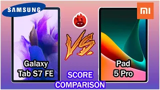 Samsung Galaxy Tab S7 FE vs Xiaomi Pad 5 Pro Score Comparison