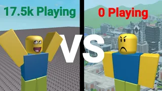 Roblox players in Overrated games vs Underrated games