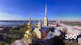 Петропавловская крепость. Аэросъемка 360 в разрешении 8K.