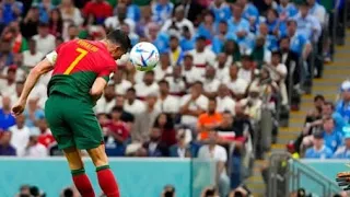 Who scored Portugal's opening goal vs Uruguay? |