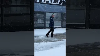 Best snow boot moonwalk ever? ❄️🥾 #snow #moonwalk #dance #nickkosir