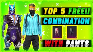 Top 5 Free!! Dress Combination l Dress Combination With Jazz And Love In the Air pants l Free Fire