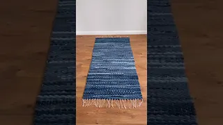 How To Weave Rug Using Old Jeans 👖Full video on my channel 🎥