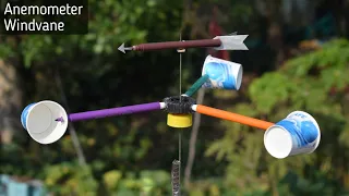 How to make a Wind Vane / Anemometer School Project for kids