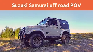 Off road driving Suzuki Samurai POV Ecle's Valley - Rucar