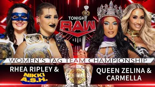 Rhea Ripley & Nikki A.S.H vs Queen Zelina & Carmella (Women's Tag Team Championship - Full Match)