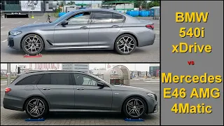 SLIP TEST - Bmw 540i xDrive vs Mercedes E43 AMG 4Matic - @4x4.tests.on.rollers