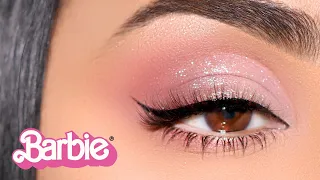 How To: Sparkly BARBIE Monotone Cut Crease!