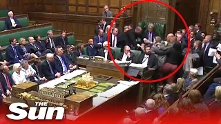 Scuffles break out in the Commons as Parliament is prorogued