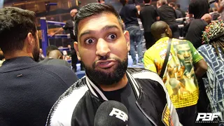 AMIR KHAN IMMEDIATE REACTION TO ANTHONY JOSHUA STUNNING ROUND TWO KO WIN OVER FRANCIS NGANNOU
