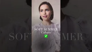 Colour Analysis for the lovely Emilia Clarke who best suits the Soft Summer Palette 🤍