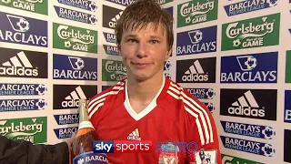 Andrey Arshavin's reaction to scoring 4 goals against Liverpool for Arsenal