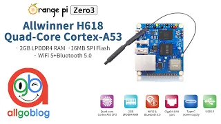 Orange Pi Zero 3 allwinner h618 RAM 2GB with Orange PI OS Arch