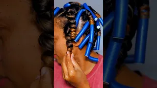 Blue Flexi Rod Take Down #throwback #flexirodset #naturalhair