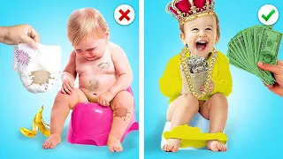 I Was Switched With a Billionaire Baby at Birth || Funny Rich Vs Poor Parenting Hacks by Toodaloo!