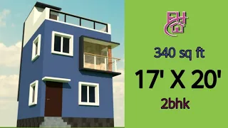 17x20 house design |r340 sq ft house plan||small house plan||best house 2021