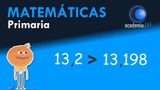 Comparación de números decimales - Matemáticas