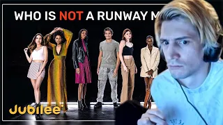 xQc Reacts To: "6 Runway Models vs 1 Fake Model | Odd One Out"