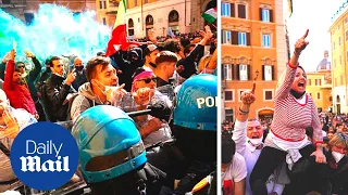 Europe Covid-19 protest: Italy's restaurant owners cry 'let us work' as they clash with police