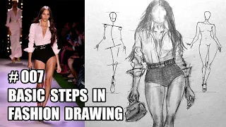 How to draw model for fashion design | draw girl body step by step for beginners