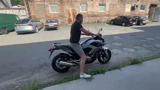 Экстренное торможение, опытным путем, с ABS на примере Honda NC700X ABS