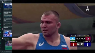 Финал 125 кг Андрей Аронов - Хасан Кубаев