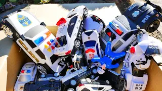 パトカーのミニカーを箱にまとめてみた！ 急な坂道を走行テスト！！ Police Car Model Collection Drive A Steep Hill !!