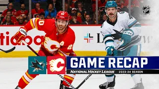 Sharks @ Flames 4/18 | NHL Highlights 2024