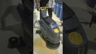 Floor Cleaning Machine Karcher BD 43/40 c ep walk-behind scrubber dryer ।। Floor Scrubber Demo