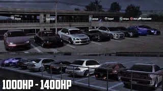 NFS Heat | New Evo 9 Build / 1000+HP Drag Car Meet - Cruise & Street Racing w/ C6, STI, R32, & More