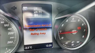 Mercedes-Benz Warning Message - Transmission Not in P Risk of Vehicle Rolling Away