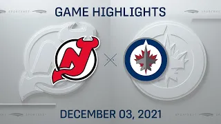 NHL Highlights | Devils vs. Jets - Dec 3, 2021