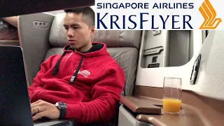 Singapore Airlines Business Class Experience (SQ 242) | SYD KRIS FLYER LOUNGE & 2020 Financial Goals