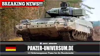 Deutschland kauft 111 "Puma" Schützenpanzer für die Bundeswehr! - Breaking News