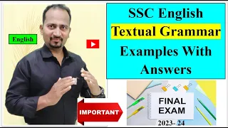 SSC Important Textual Grammar Examples With Answers | SSC Final Board Exam 2023-24
