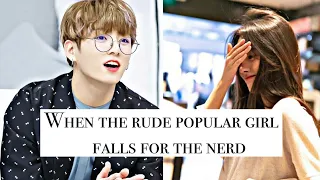 [BTS JUNGKOOK ONESHOT] “When the rude popular girl falls for the nerd”
