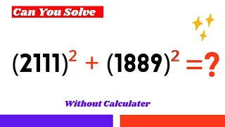 A Beautiful Math Problem | Math Olympiad Questions | Can you Solve ‼️