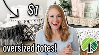 $1 Dollar Tree Custom Oversized Totes! 😱 NO SEW SECRET from @DoItOnaDime